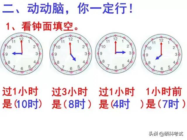 一年级数学上册《认识钟表》专项复习，带孩子一起来学习吧！