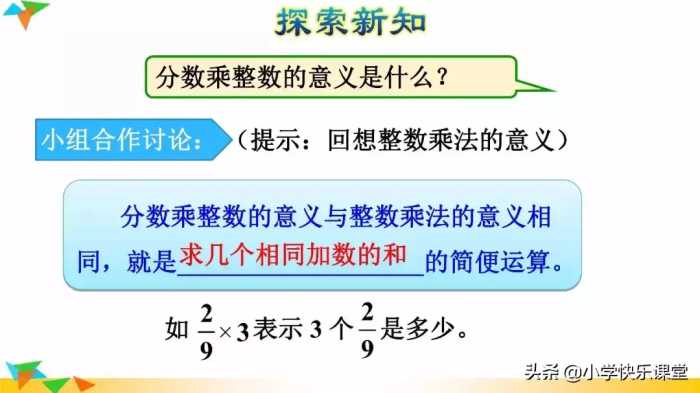 人教版小学六年级上册数学第1章《分数乘整数》知识点 同步练习