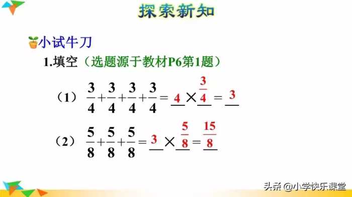 人教版小学六年级上册数学第1章《分数乘整数》知识点 同步练习